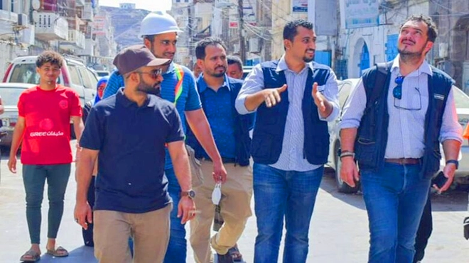مدير صيرة يتفقد مشروعي ترميم المباني التاريخية وتأهيل سينما أروى